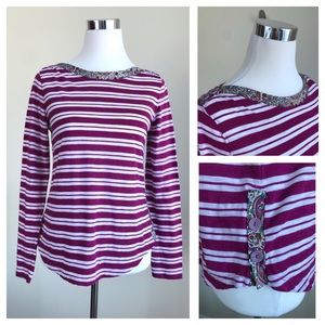 Anthropologie Postmark Striped Top ~ Size Small